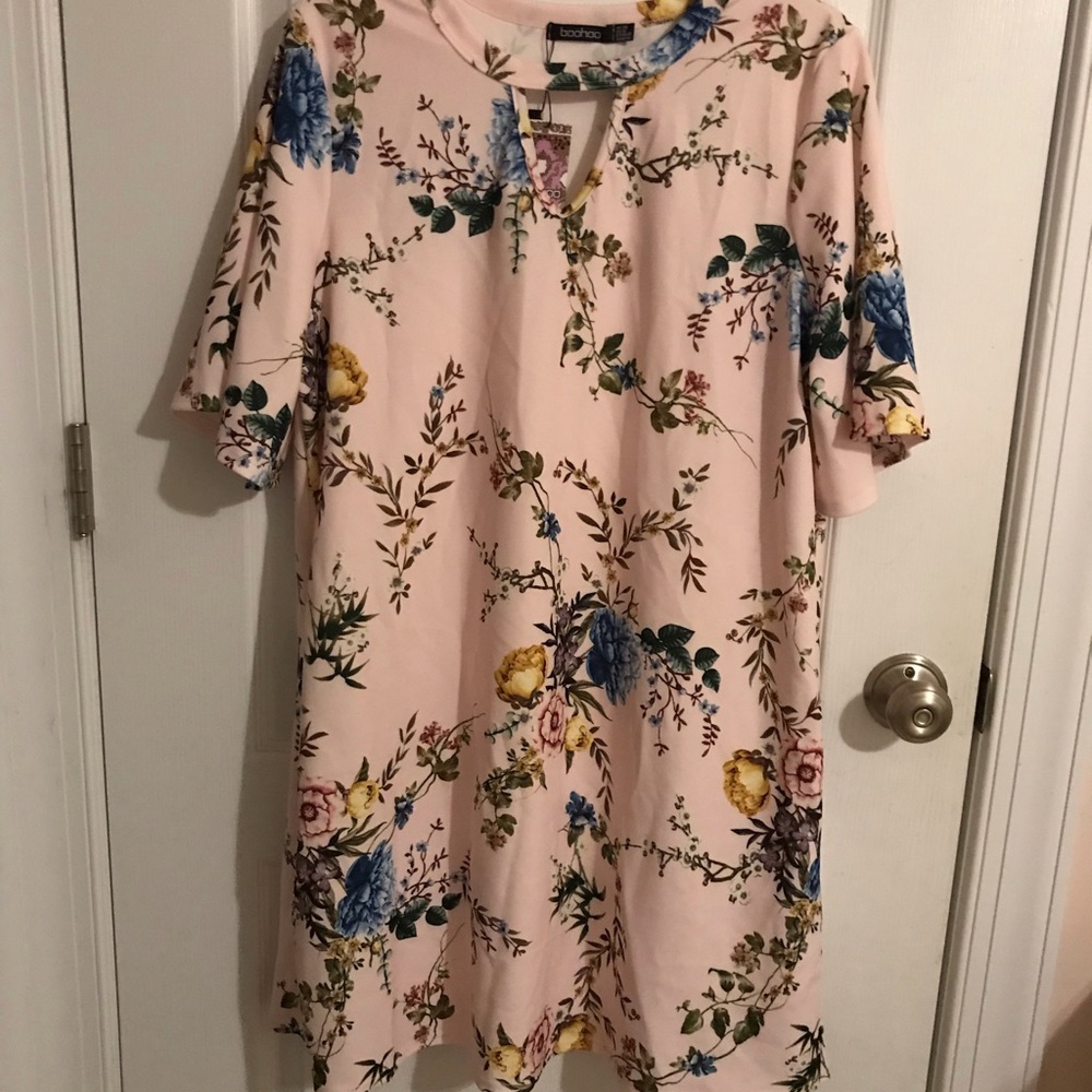 Blush pink flower dress